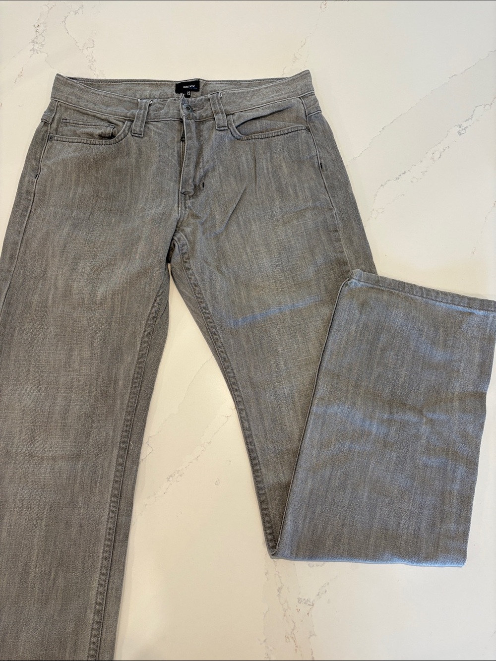 Mexx Men’s Slim Straight Jeans in Light Gray Size 30